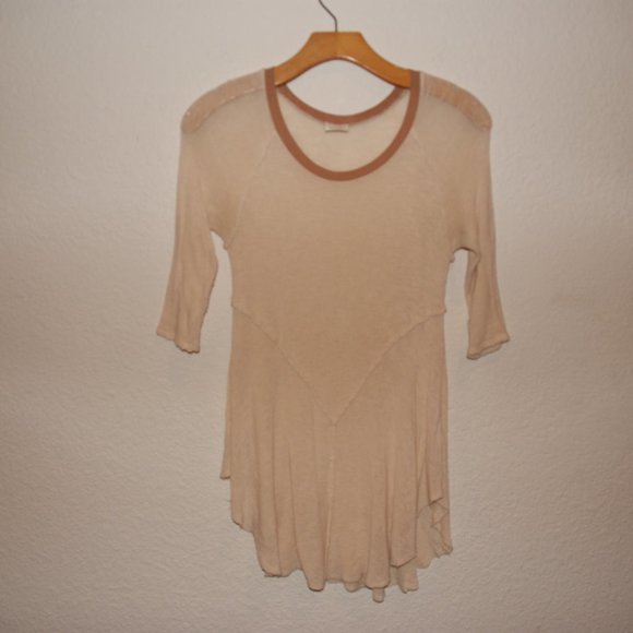 221 FREE PEOPLE Tea Weekends Layering Tee Tunic sz XS - Picture 4 of 13